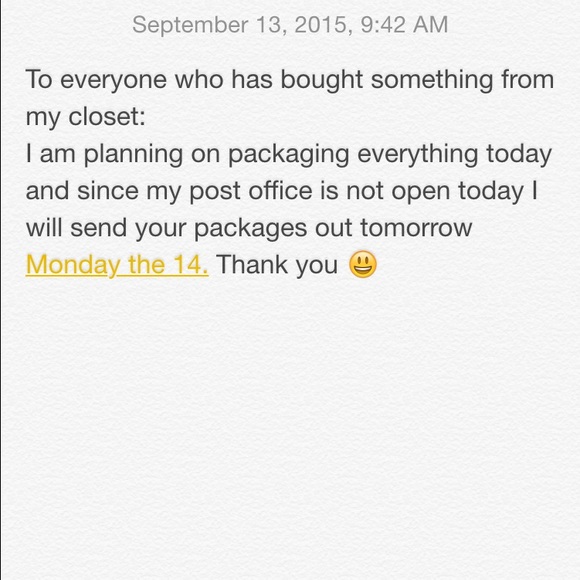 Sending out packages tomorrow!😘