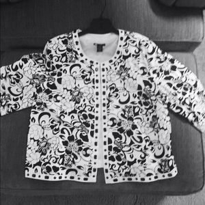 Black-and-white studded jacket