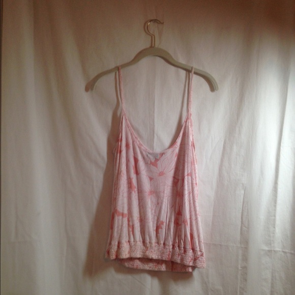 Express Light Pink Floral Tank Size Large - Picture 3 of 4