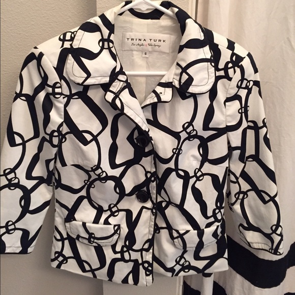 Trina Turk 3/4 sleeve blazer