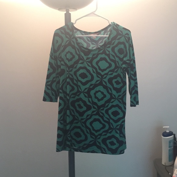 Tori Richards green and navy top - Picture 1 of 1