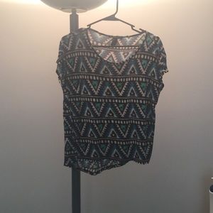 Tribal print top
