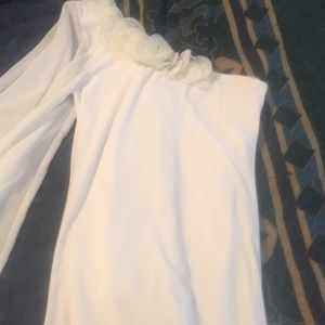 Ivory half sleeve dress