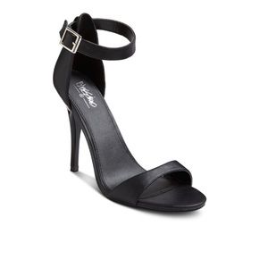 Black Ankle Strap Stilettos