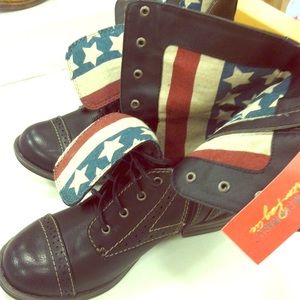 American Flag Combat Boots