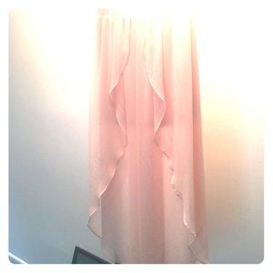 Pink flowy maxi skirt