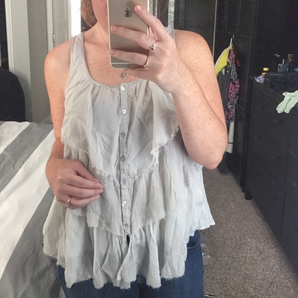 Free People Ruffle Tank