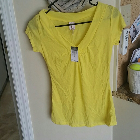 Bright yellow (not neon) layering tshirt BRANDNEW