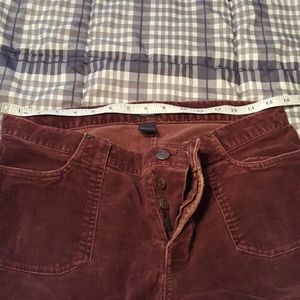 Abercrombie maroon corduroy pants
