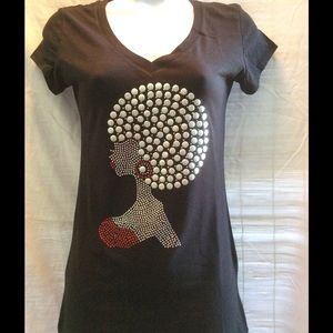 Sexy Silver Studded Afro Girl