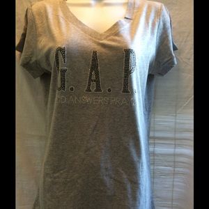 G.A.P. - God Answers Prayers Rhinestone T-shirt