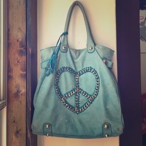 Betsey Johnson turquoise leather bag