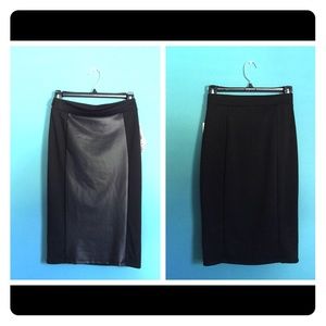 Black sleek, above the knee skirt