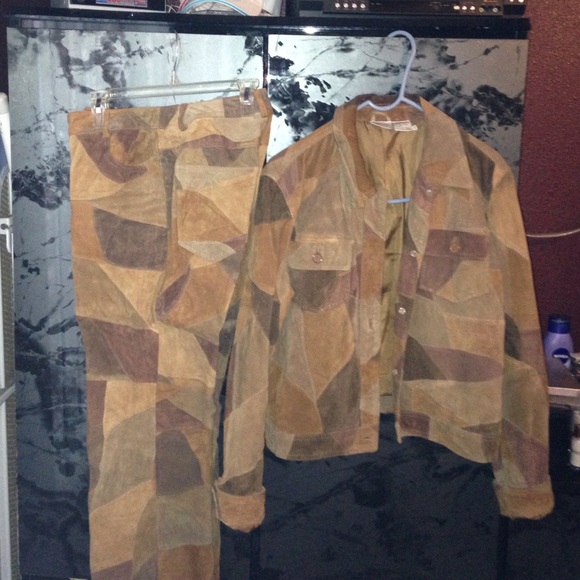 Suede Jean & Jacket Set