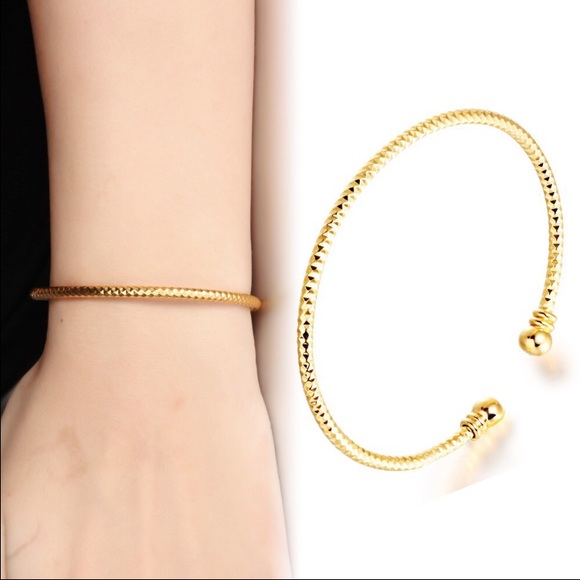 Gold Cuff Bangles - Picture 2 of 4