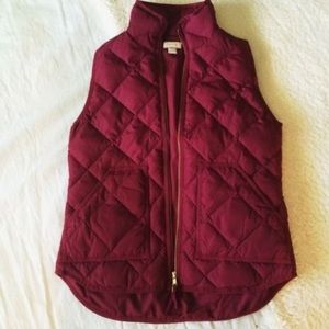J.crew burgundy excursion vest