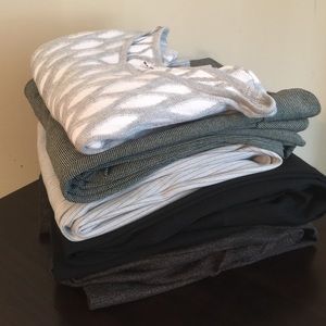 Bundle of 4 Express pants and one Joseph A sweater