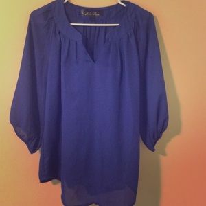 Breezy blue blouse