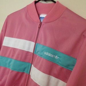Adidas originals pink pastel bomber / track jacket