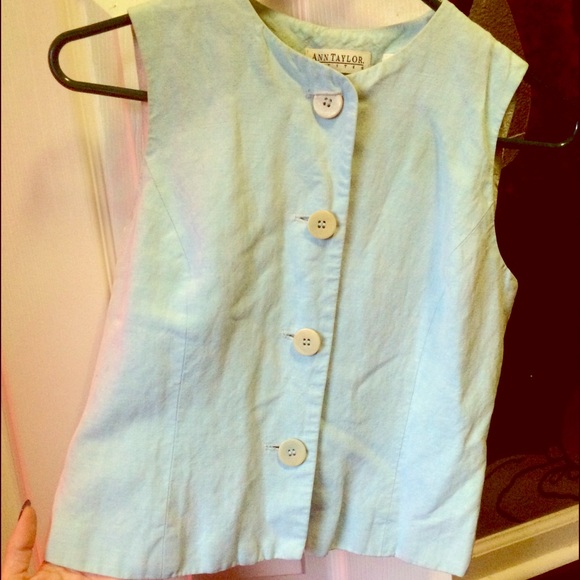 Vintage pastel blue vest!