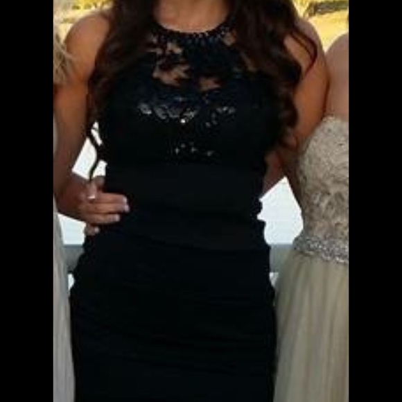 Black Sequin Homecoming Dress