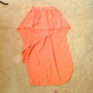 😍Brand new orange coral Layerd chiffon skirts