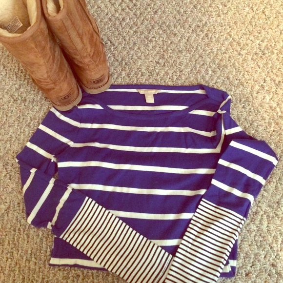 Women's 2 toned striped shirt banana republic