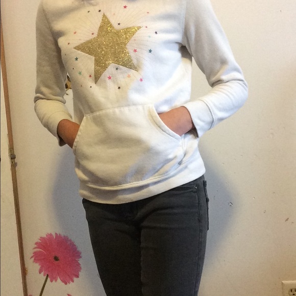 Cute Kids's White Star Hoodie