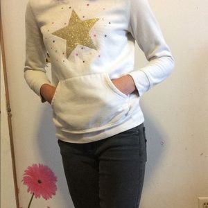 Cute Kids's White Star Hoodie