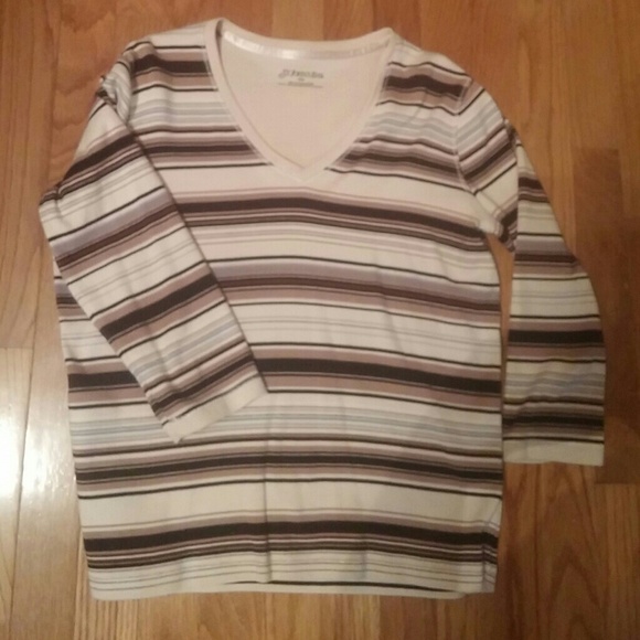 Tan/brown stripe top