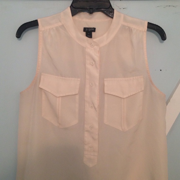 J crew Cream tank size 4 - Picture 2 of 3