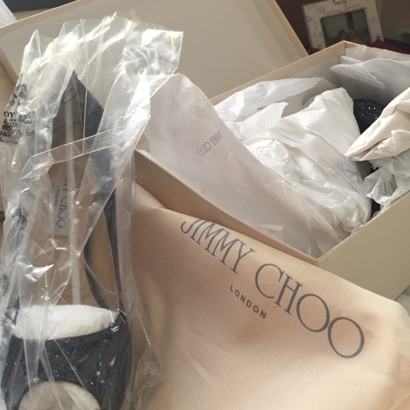 Jimmy choo glitter pumps