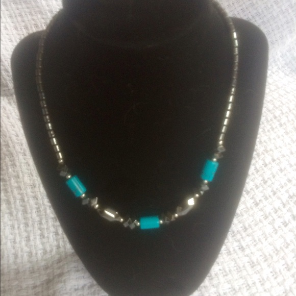 Hematite and Torquoise Necklace