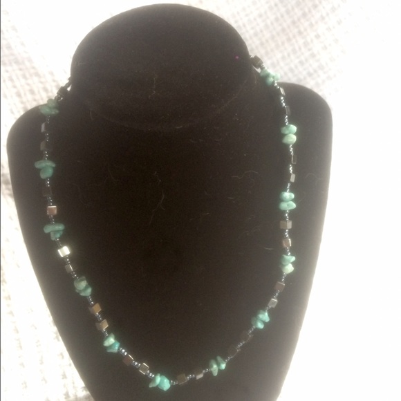 Hematite and Torquoise Necklace