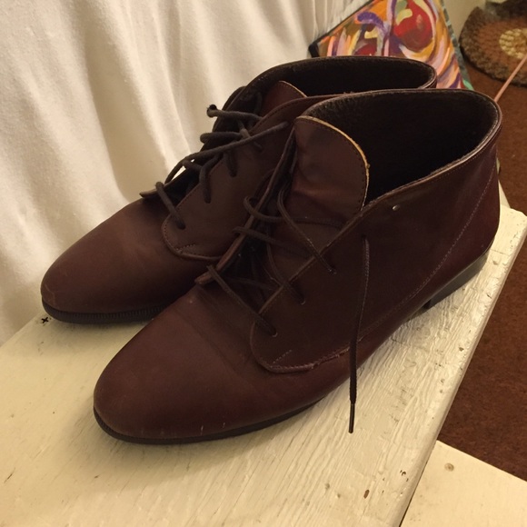 Brown shoes -worn with markings