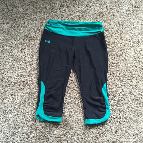 Under Armour Shatter Compression Capri Teal Black