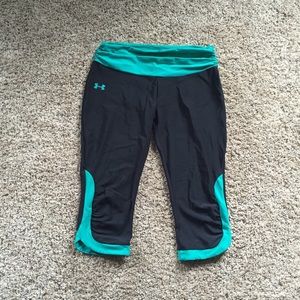 Under Armour Shatter Compression Capri Teal Black