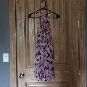 ASTR high neck trapeze dress. Pink/grey multi