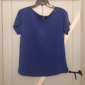 J crew 100% silk blue top size small