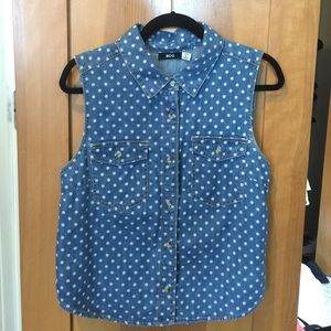 Urban Outfitters BDG denim button tank top