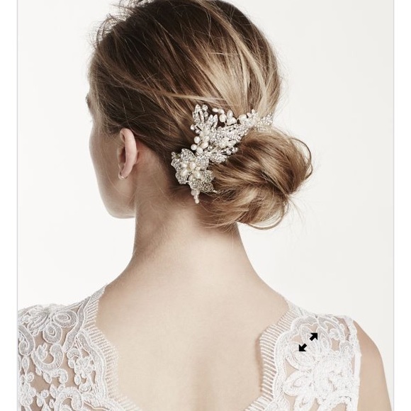 Pearl and Rhinestone Moldable Hair Wrap/Comb