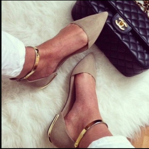 ISO pointed flats with straps