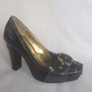 Naughty Monkey black/slate grey heels