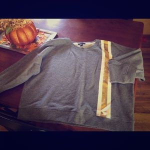 JCrew metallic stripe sweatshirt