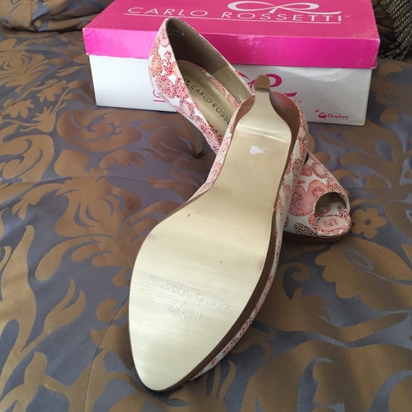 New Carlos Rosetti Peep Toe - Picture 3 of 4