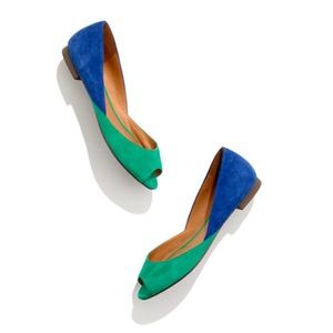 NWOT Madewell peep toe Sidewalk Skimmer - Size 7