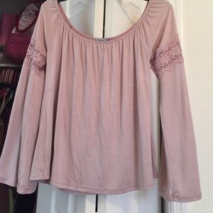 Boho 70's style flare long  sleeve top