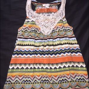 Tribal print tank top. Worn only once!