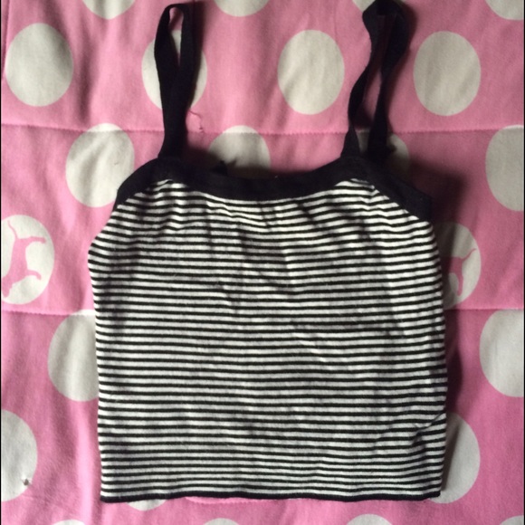 Striped crop tank top
