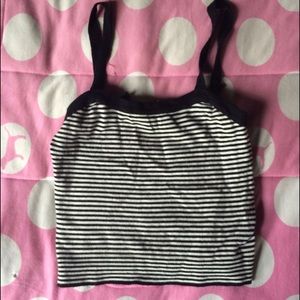 Striped crop tank top